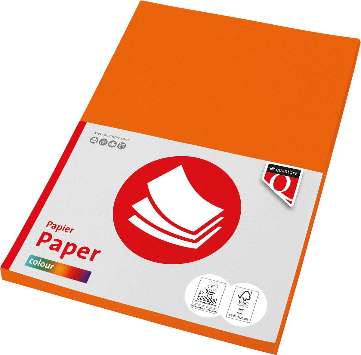 Kopieerpapier Quantore Colour A4 160gr oranje 50 vel