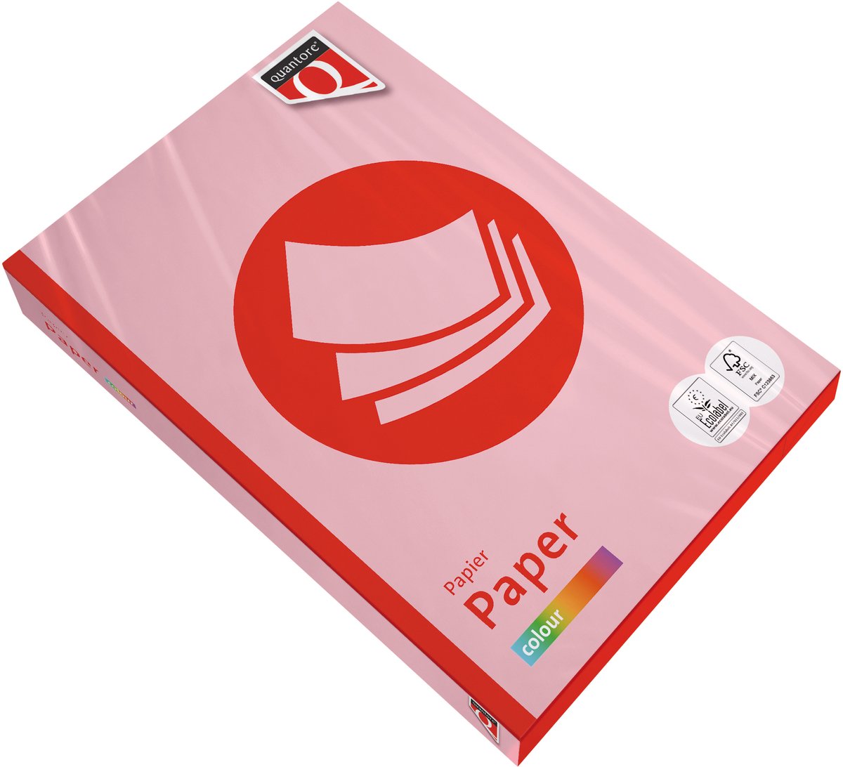 Kopieerpapier Quantore Colour A4 80gr roze 500 vel