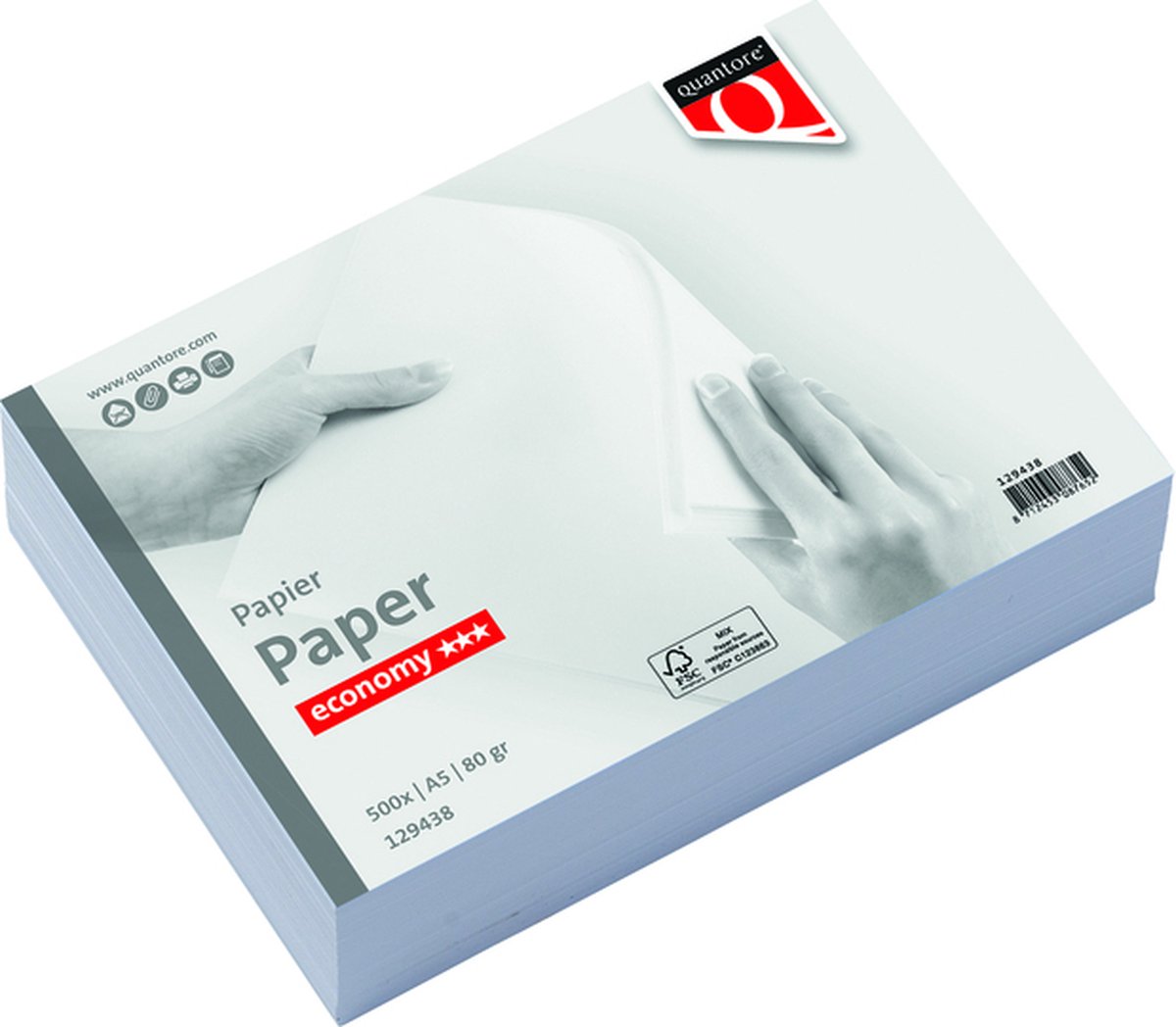 Kopieerpapier Quantore Economy A5 80gr wit 500vel