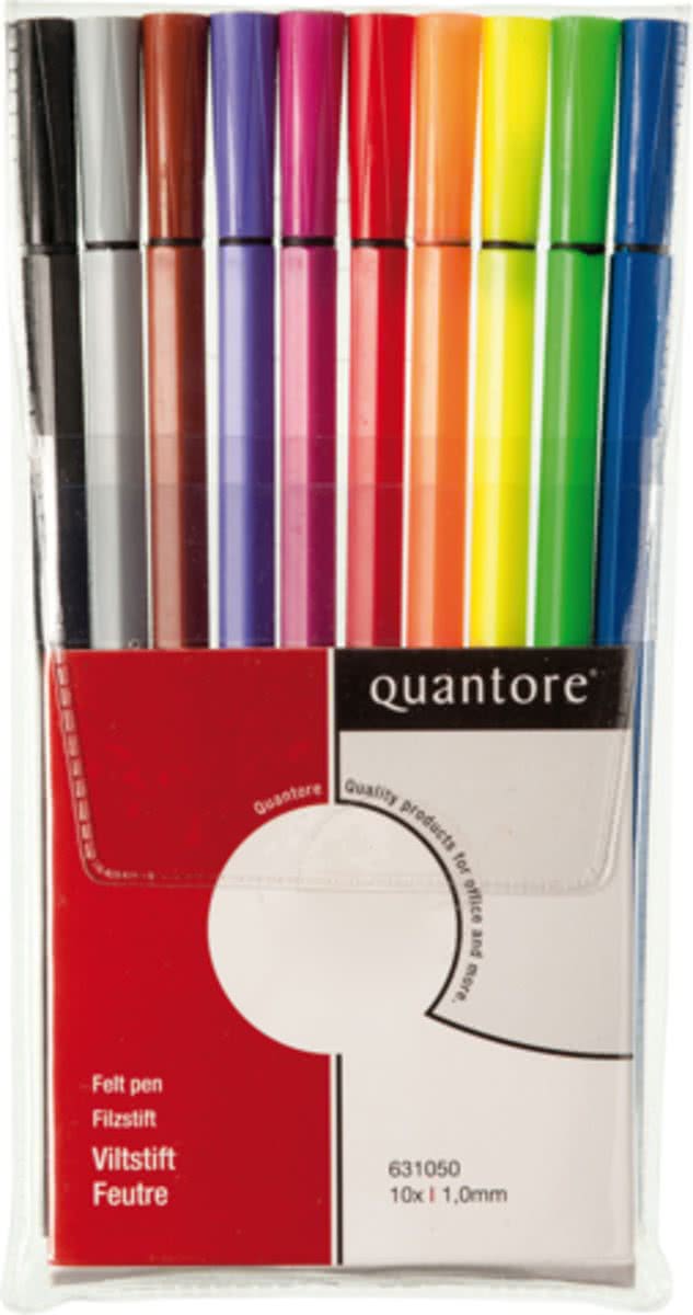 Quantore Sensor Viltstift rond 1.0 mm kleuren assorti