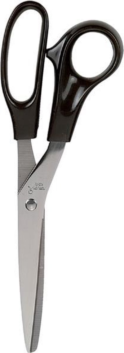 Quantore linkshandige schaar 210mm met kunststof handvat zwart