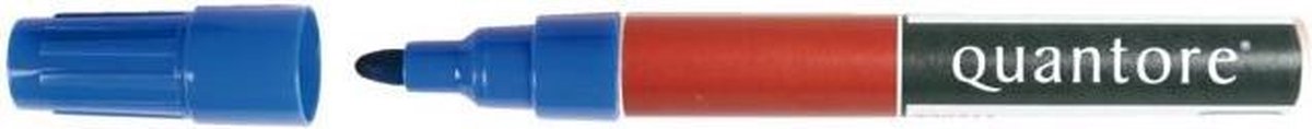 Viltstift Quantore permanent rond 2-3mm blauw 10 STUKS