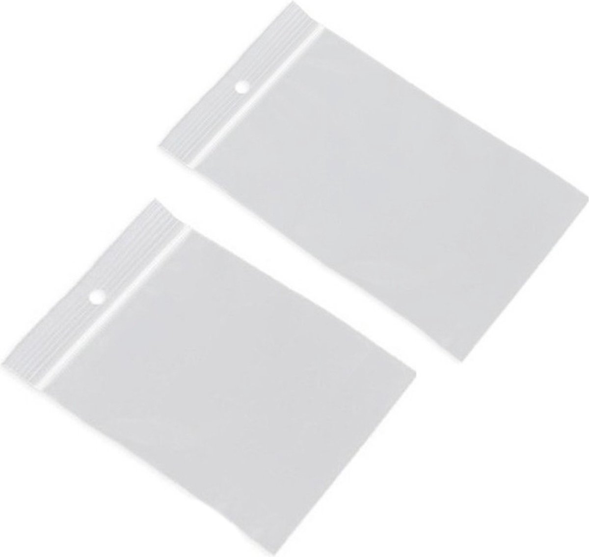 200x Gripzakjes/verpakkingszakjes 55 x 65 mm en 40 x 60 mm - 5 x 6 cm en 4 x 6 cm - Luchtdichte zakjes met gripsluiting/druksluiting - Plastic hersluitbare verpakkingen