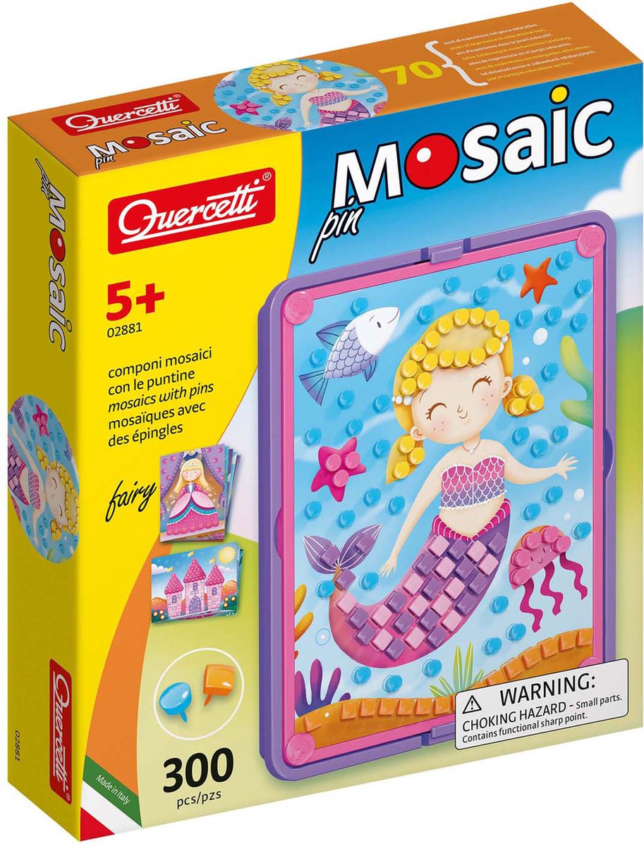 Quercetti Insteek Mozaïek Prinses, 300 Pins