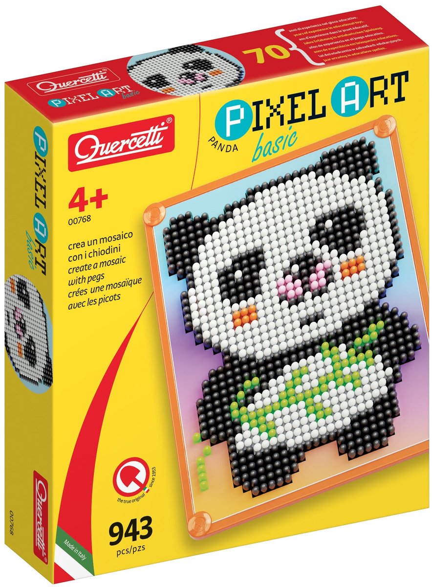 Quercetti Pixel Art mozaïek speelgoed Panda 946dlg - creatief speelgoed.
