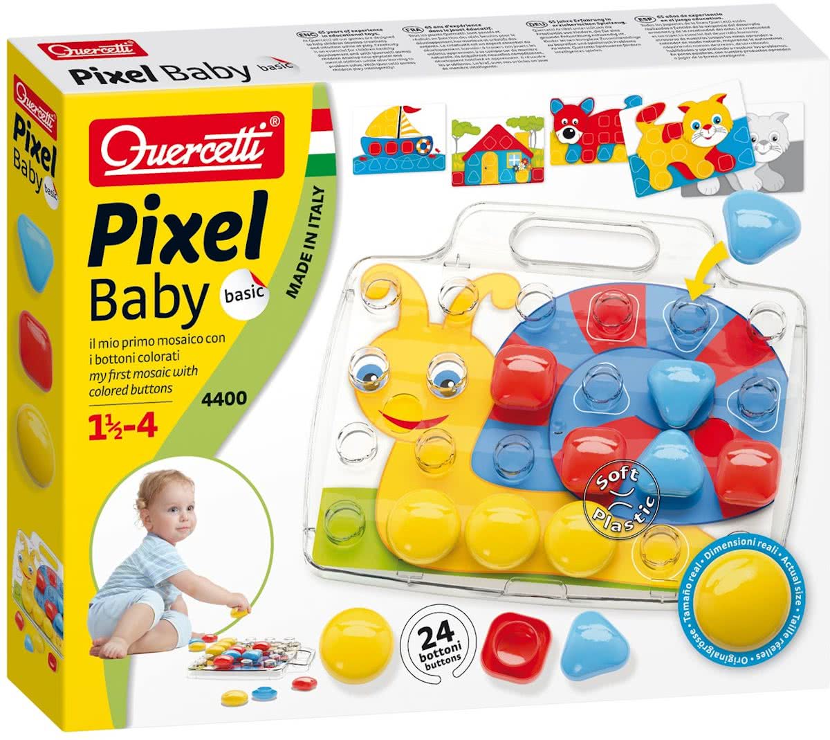 Quercetti Pixel Baby Insteekmozaïek Slak