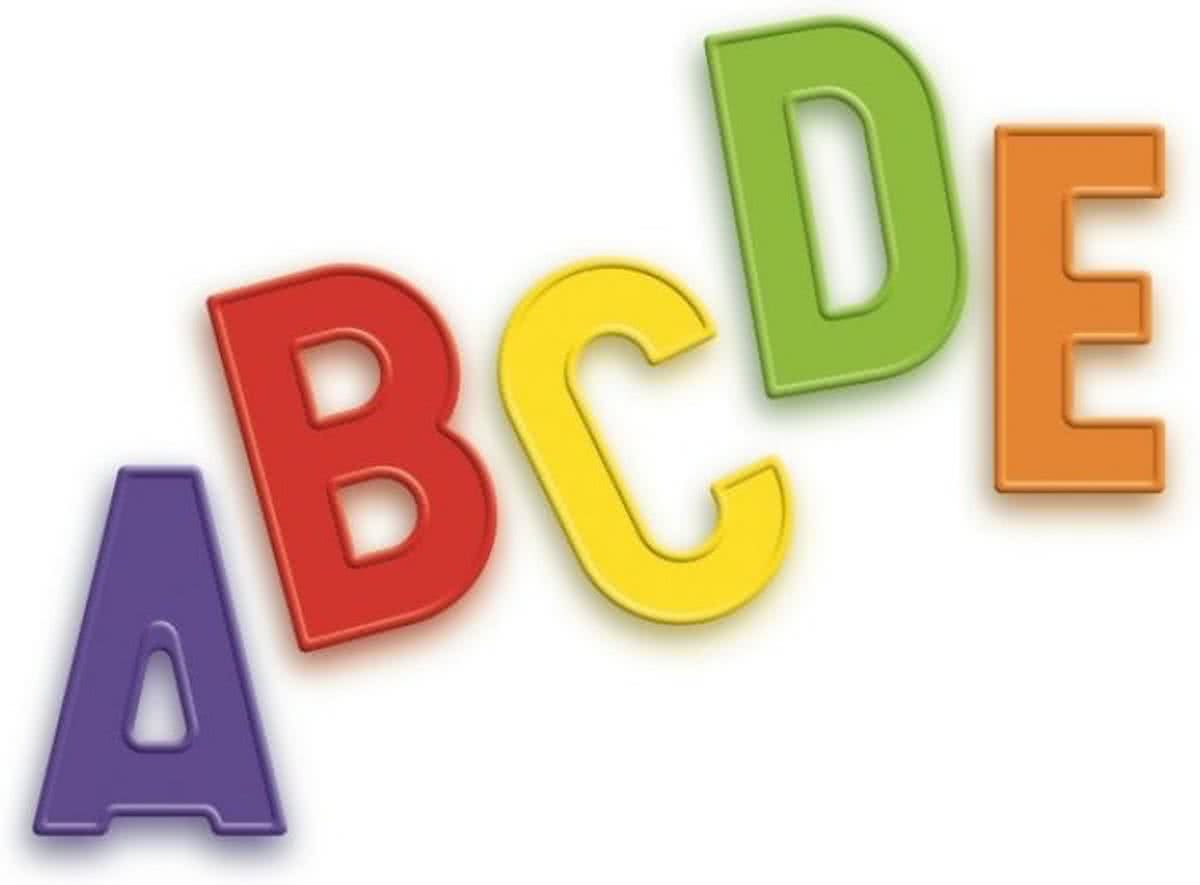 Quercetti hoofdletters ABC magneten, 48st.