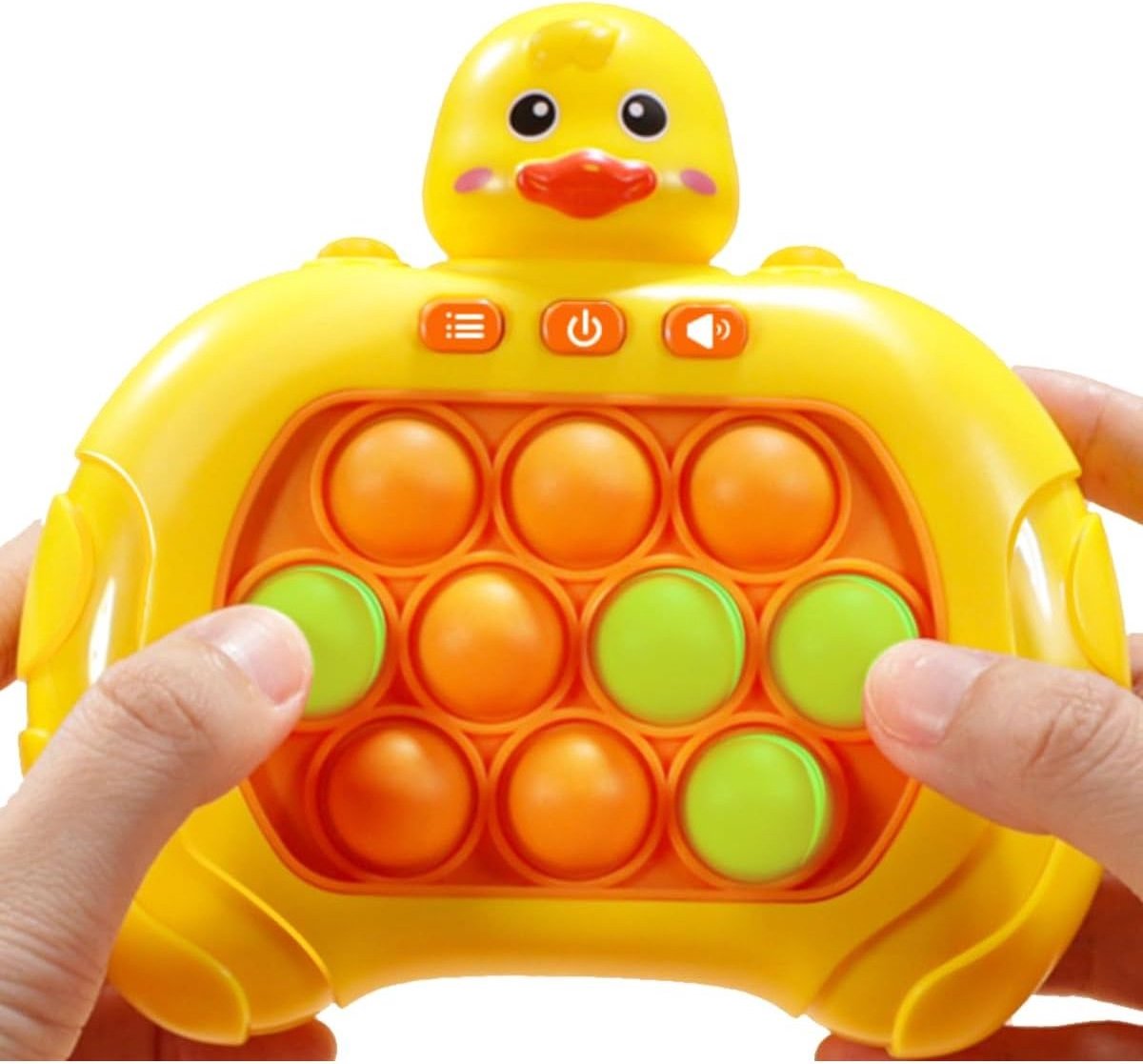 Push & pop it game Eend - Popit - Push game - Siliconen - Pop it game - Push pop it- Quick Push Pop-it Controller - Pop-it spel - reflexen testen - Eendje- Anti Stress Speelgoed - Jongens - Meisjes - Motoriek Speelgoed - Controller