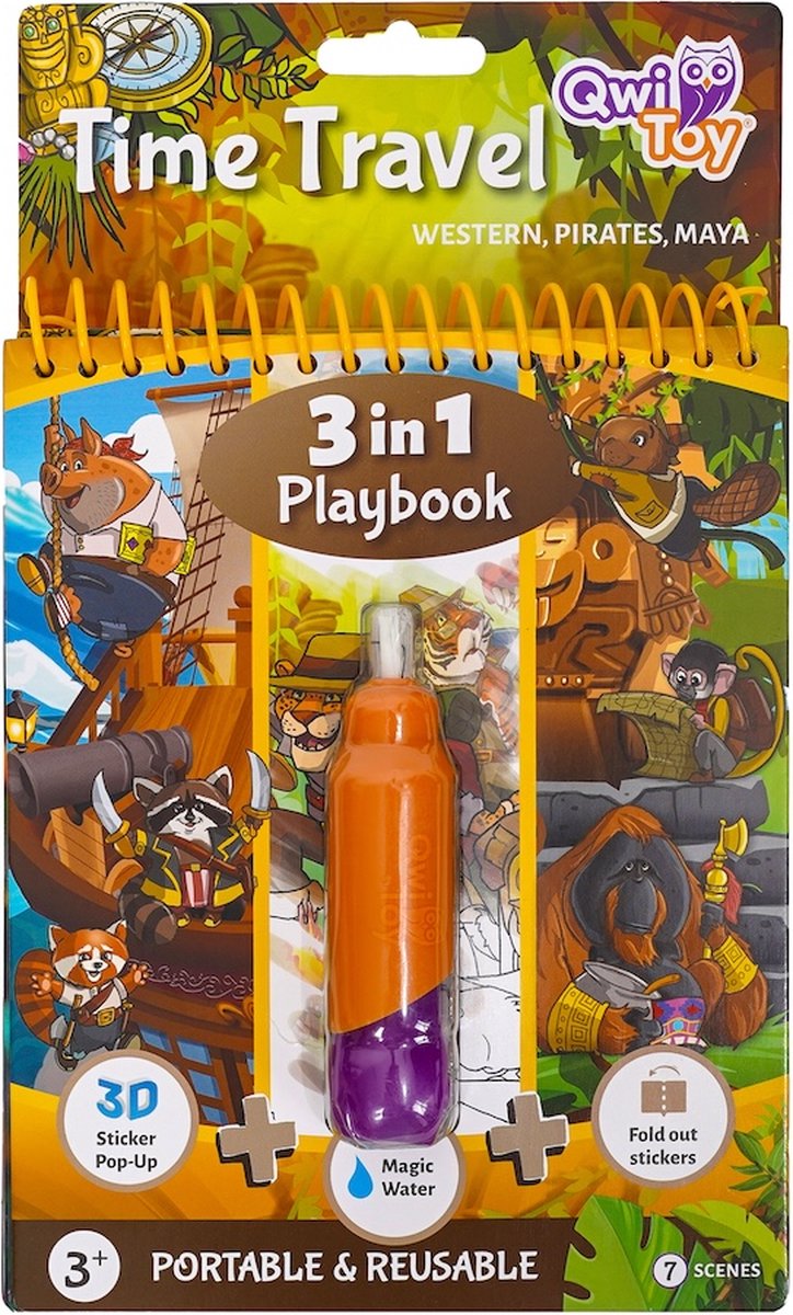 QwiToys educatief speelgoed 3 in 1 Playbook Time Travel.