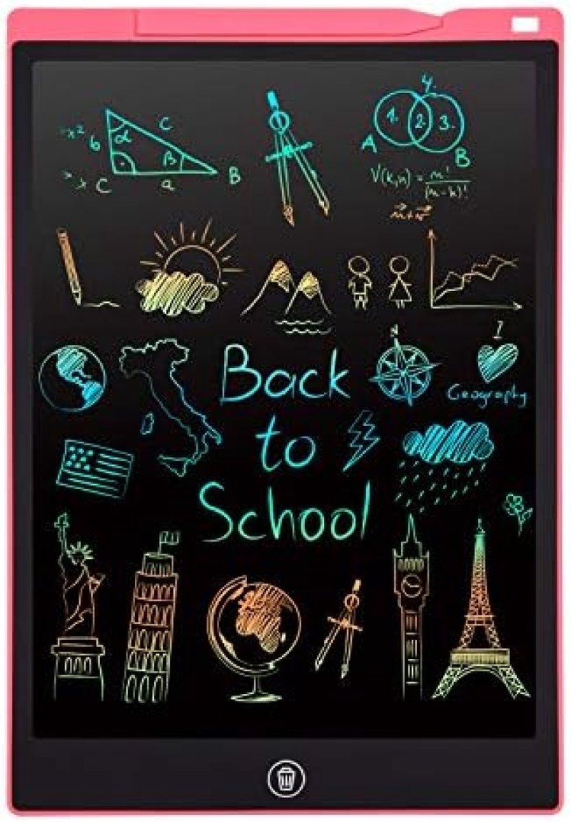 12 inch kleurrijk lcd-schrijfbord, groot tekenbord, kinderen en volwassenen, schrijven, tekenen, geschikt voor kinderen, thuis, school en kantoor