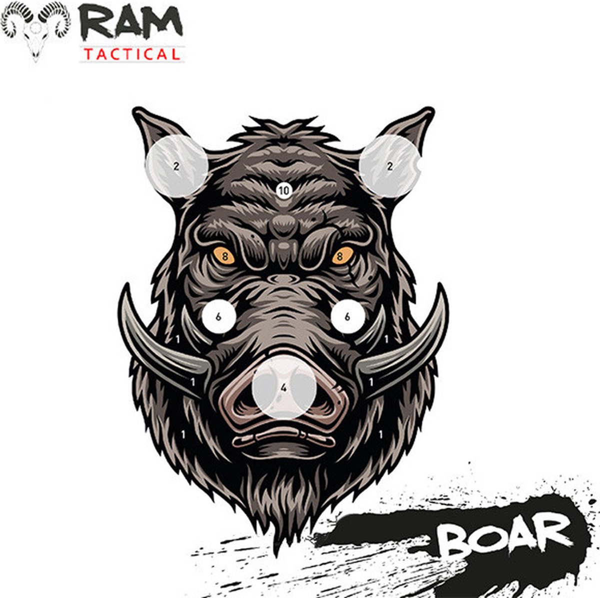 Ram Schietkaart Zwijn 14x14 cm