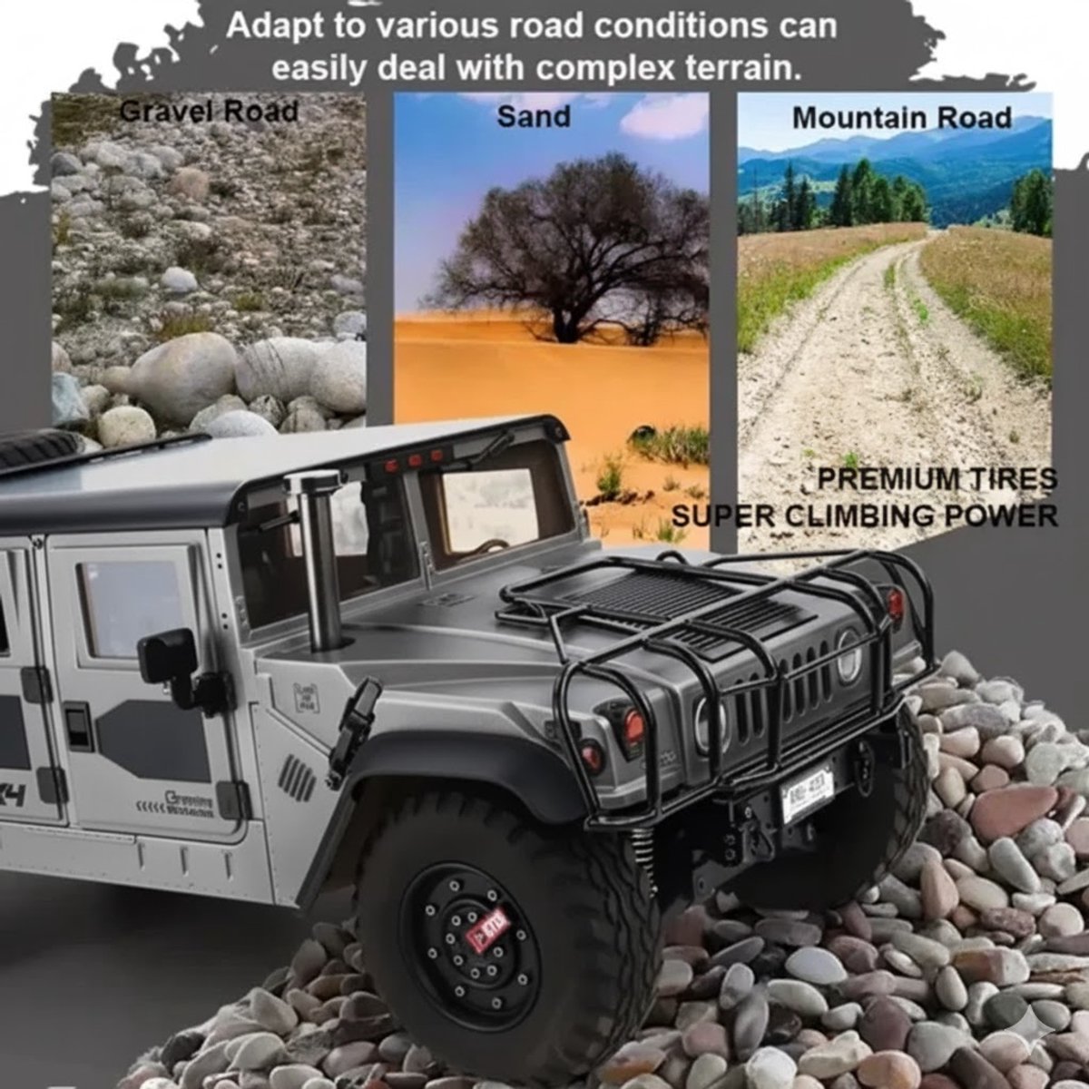 RC U.S. - Pickup Hummer PRO - Gray Version