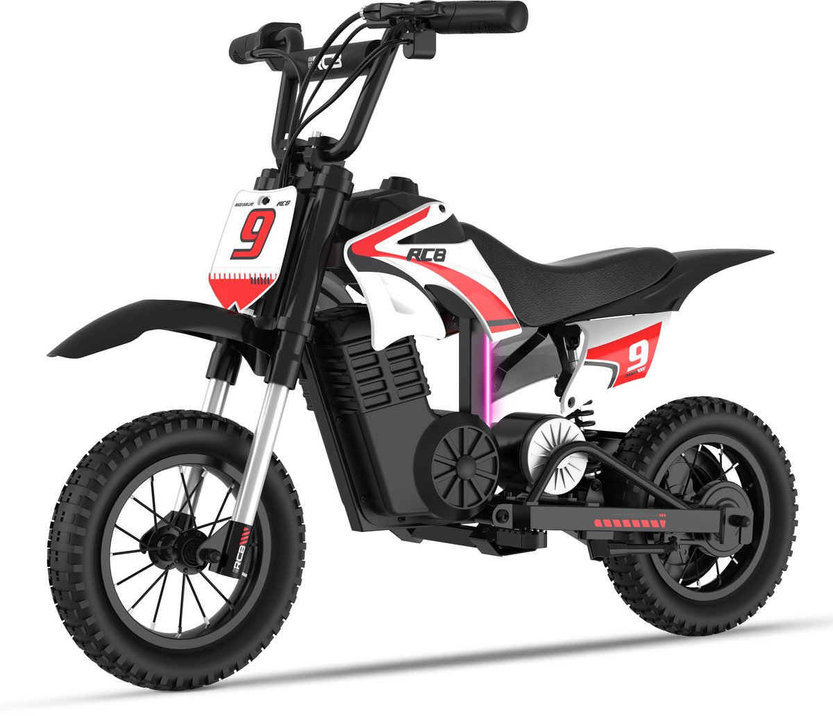 RCB 36V Elektrische Kindermotor (4-8 jaar) - Cross Bike Off-road met 3 Versnellingen (10/15/25 km/u) - Accuvoertuig - Rood
