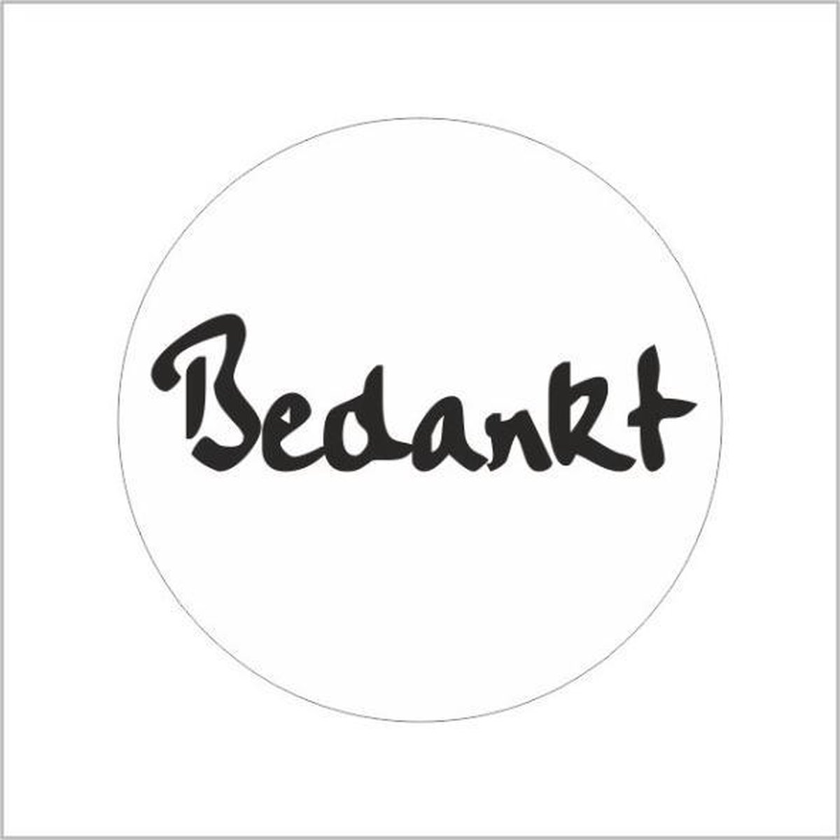 bedankt sticker / etiket 10 stuks
