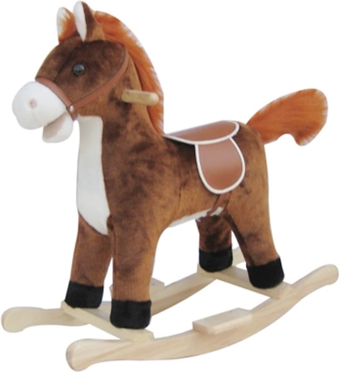 Hobbelpaard donkerbruin Kidso schommelpaard