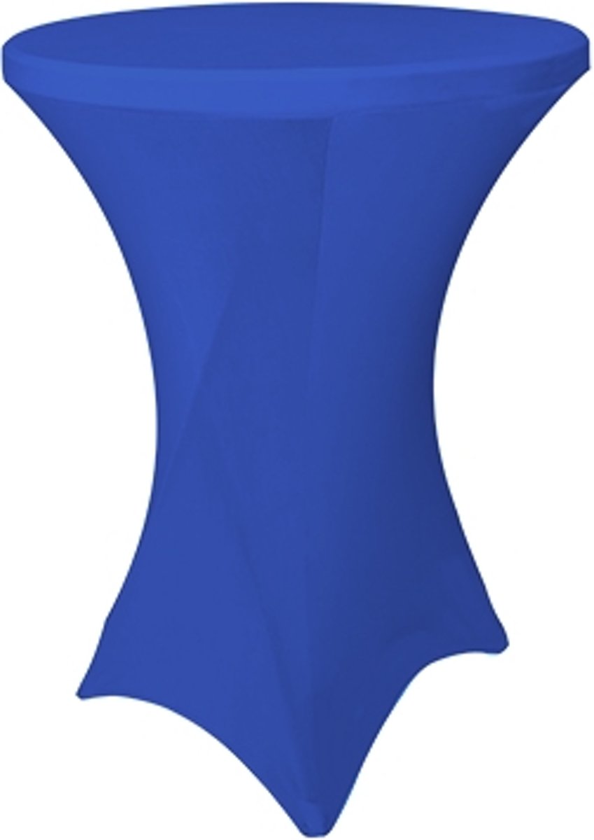 Stretch rok blauw statafel 80cm
