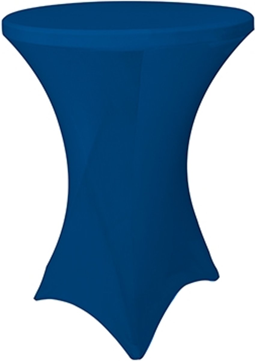 Stretch rok donkerblauw statafel 80cm