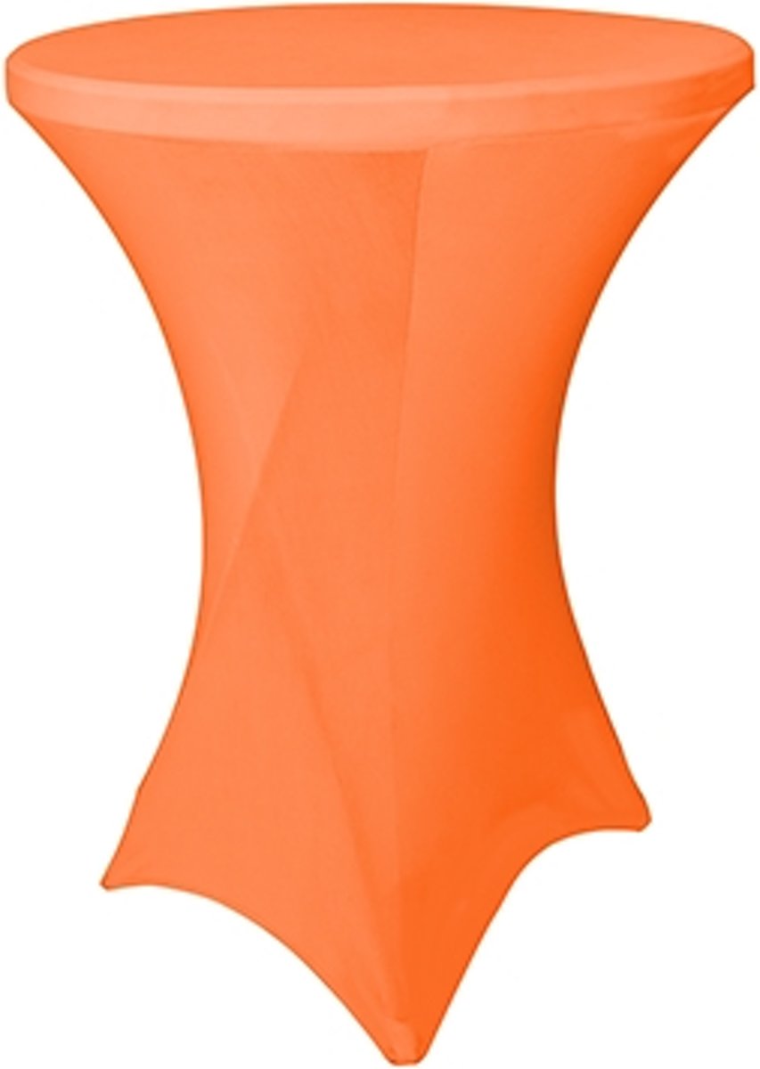 Stretch rok oranje statafel 80cm