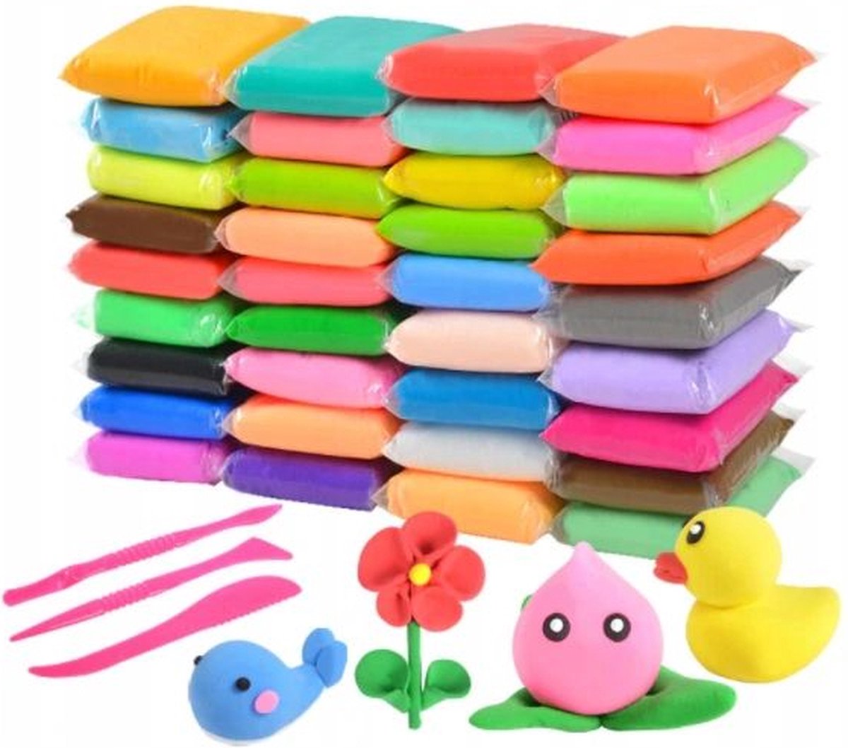 Polymeer Klei - Polymer Clay - Polymeer Klei Gereedschap - Alternatief Fimo Klei - Polymeer Klei Starter Kit - Afbak Klei - Polymer Clay Starter Kit - 12 Kleuren