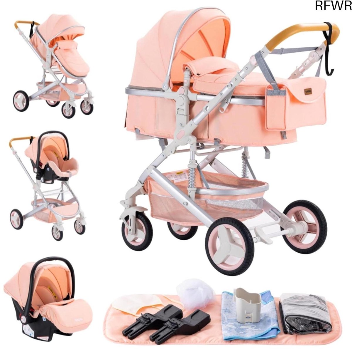 RFWR® 3-in-1 kinderwagen - compacte driewieler voor kinderen 0-36 maanden