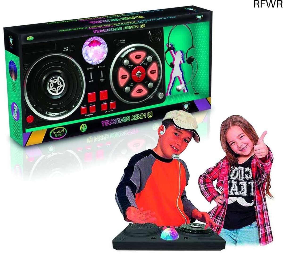 RFWR® DJ-mengpaneel met Lichtbal en Disco-effecten - Mix en Creëer je Eigen Geluiden