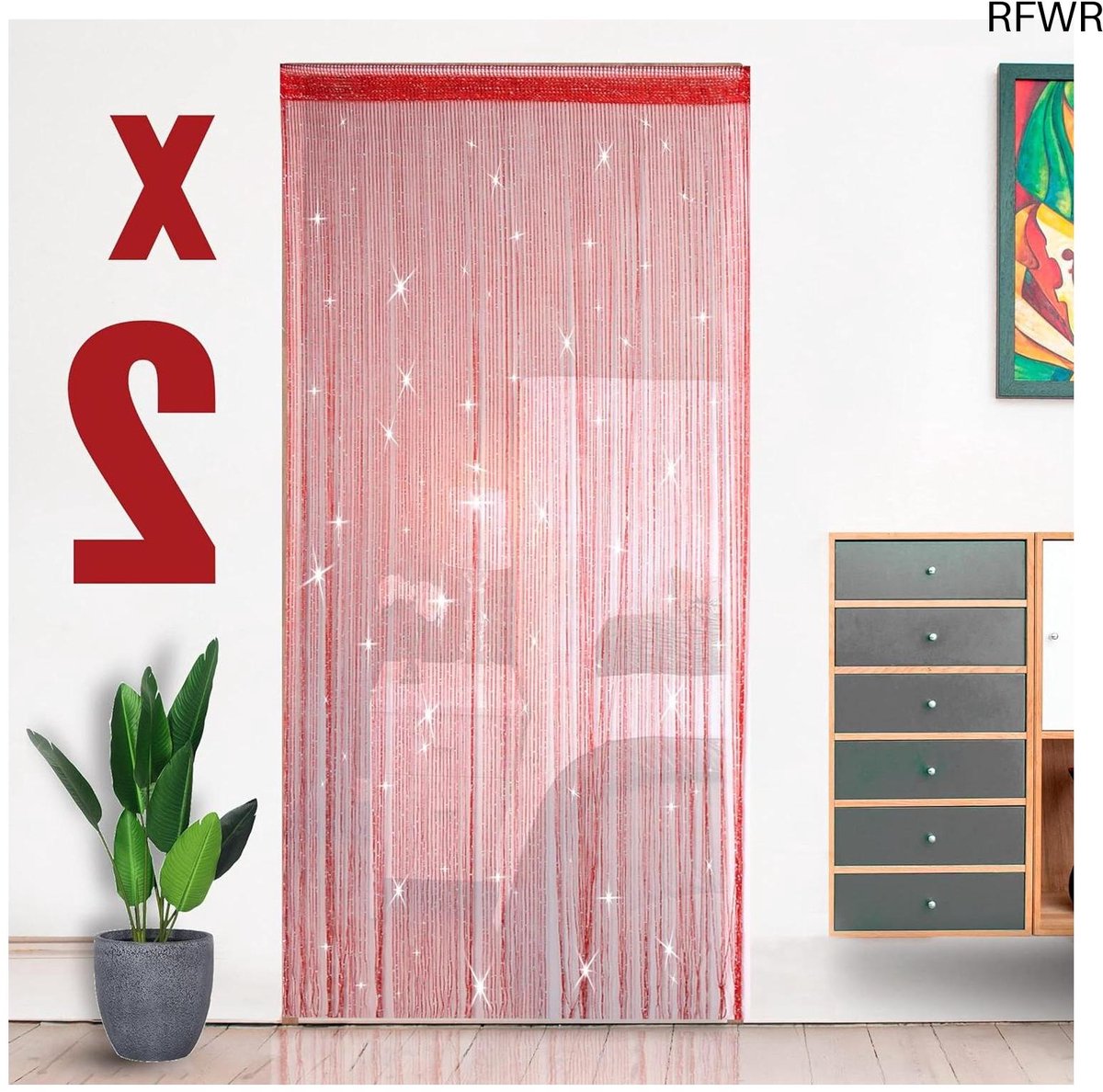 RFWR® Draadgordijn 100 x 200 cm - Effen Kleur Glitter voor Bruiloft en Decoratie