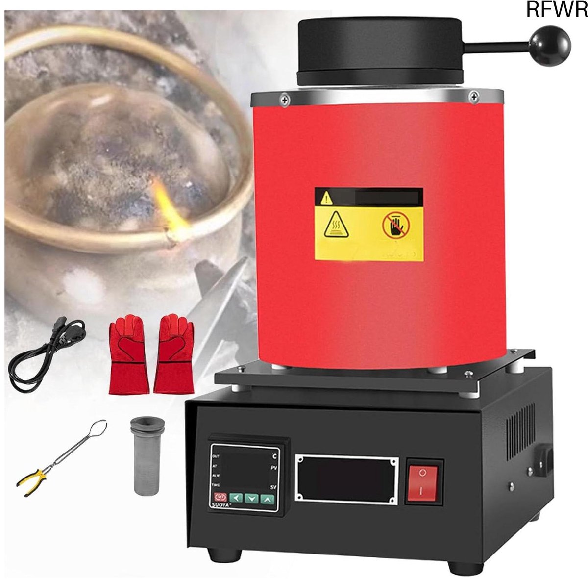  ® Elektrische Digitaal Goudsmeltoven tot 3 kg - Smeltoven voor Edelmetalen tot 1150 ℃