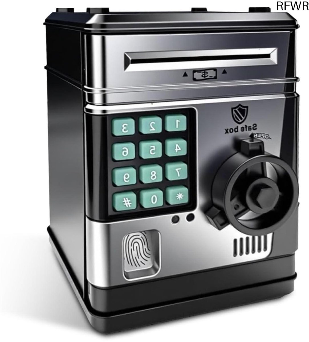 RFWR® Elektronische spaarpot voor kinderen - Spaarbank met cijferbank en veilige geldautomaat