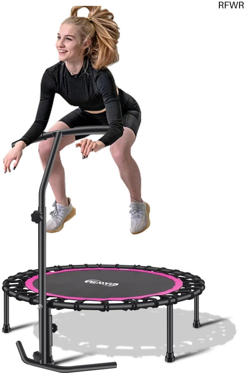 ® Fitness Trampoline 40 inch - Stille en Veilige Indoor Bungee Rebounder voor Volwassenen - Max. Belastbaarheid 136 kg