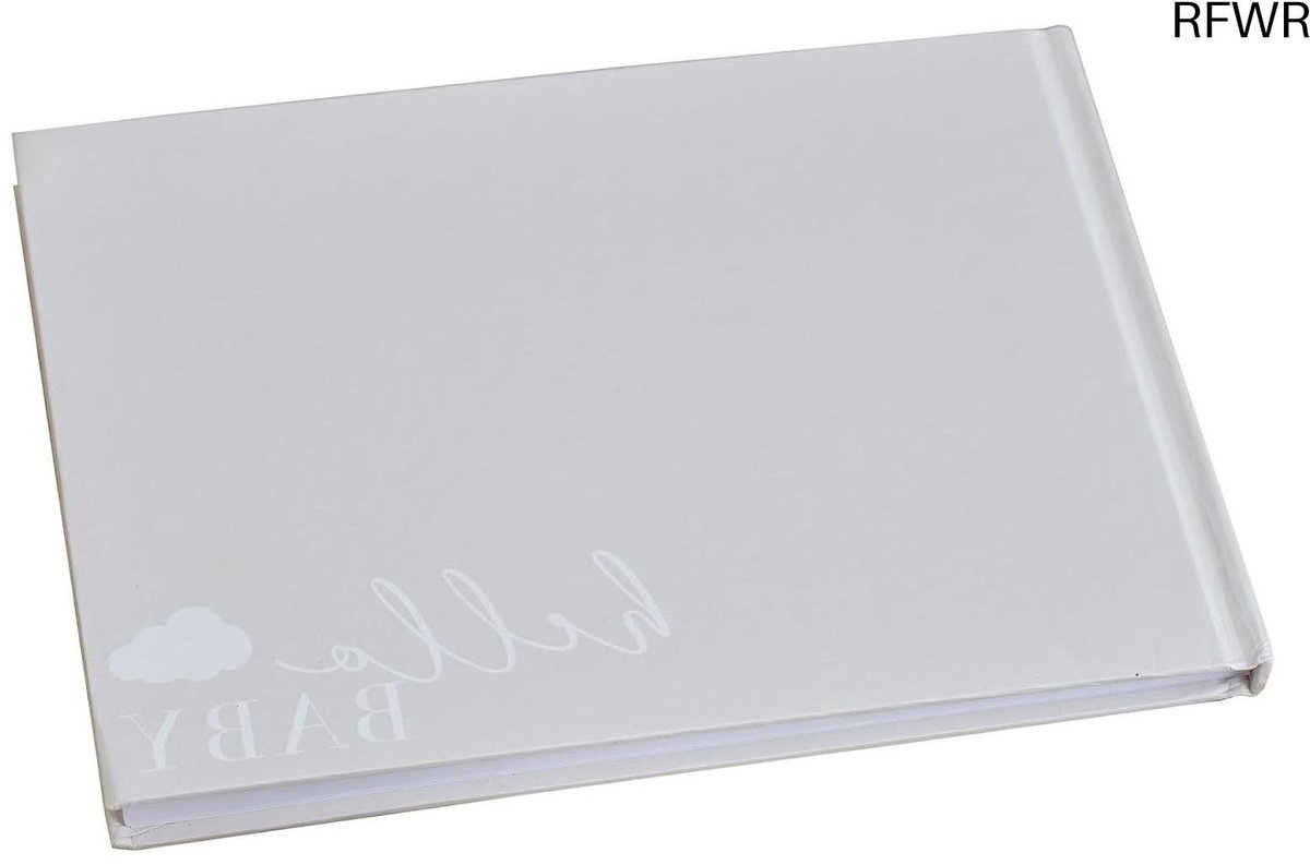  ® Gastenboek voor Babyshower of Doop met Harde Achterkant - 32 Paginas, Crème, Wit