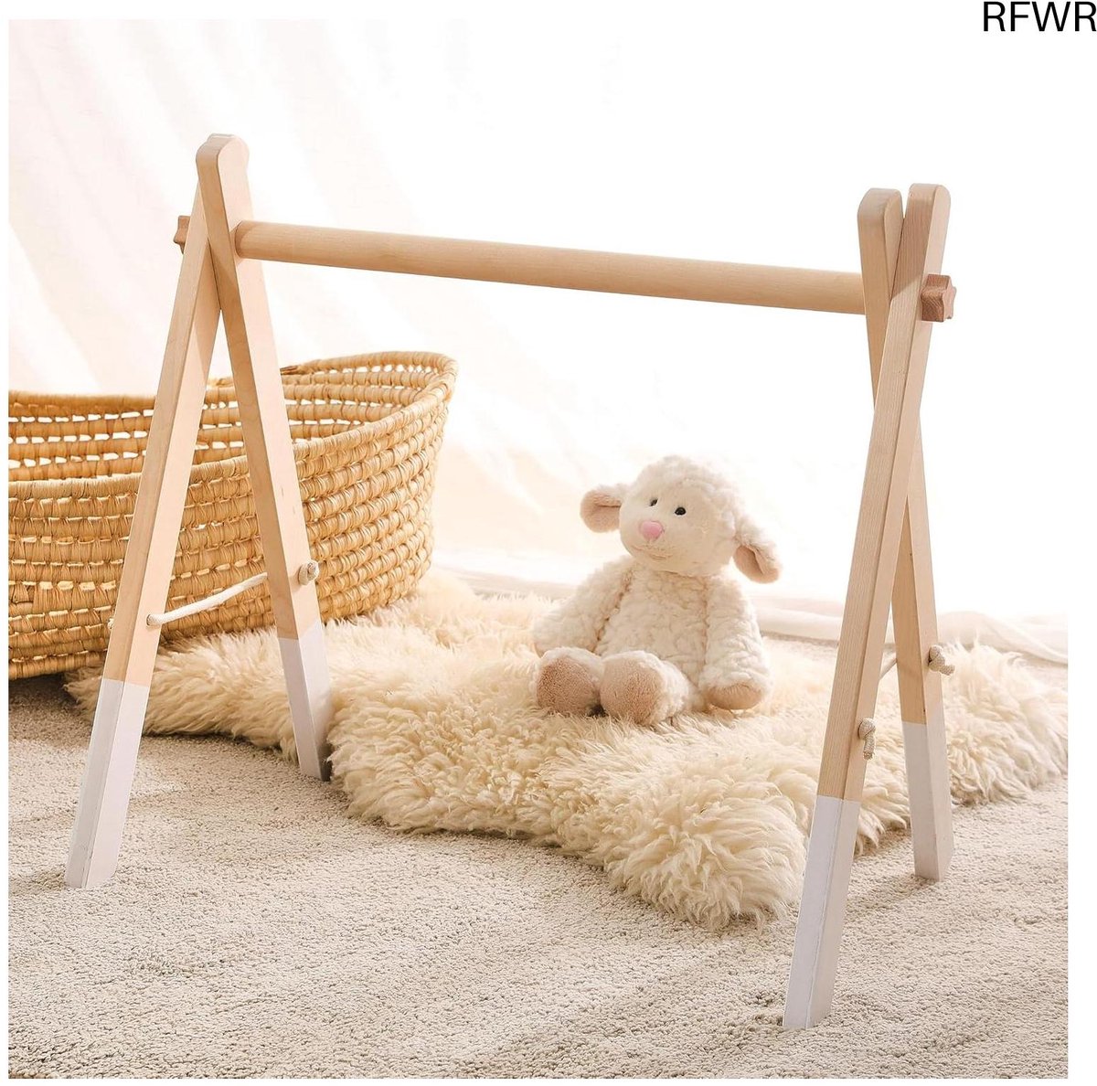 RFWR® Houten Baby Gym voor Pasgeborenen – Speelboog Activiteiten Centrum voor Babys – Veilig en Duurzaam Ontwerp