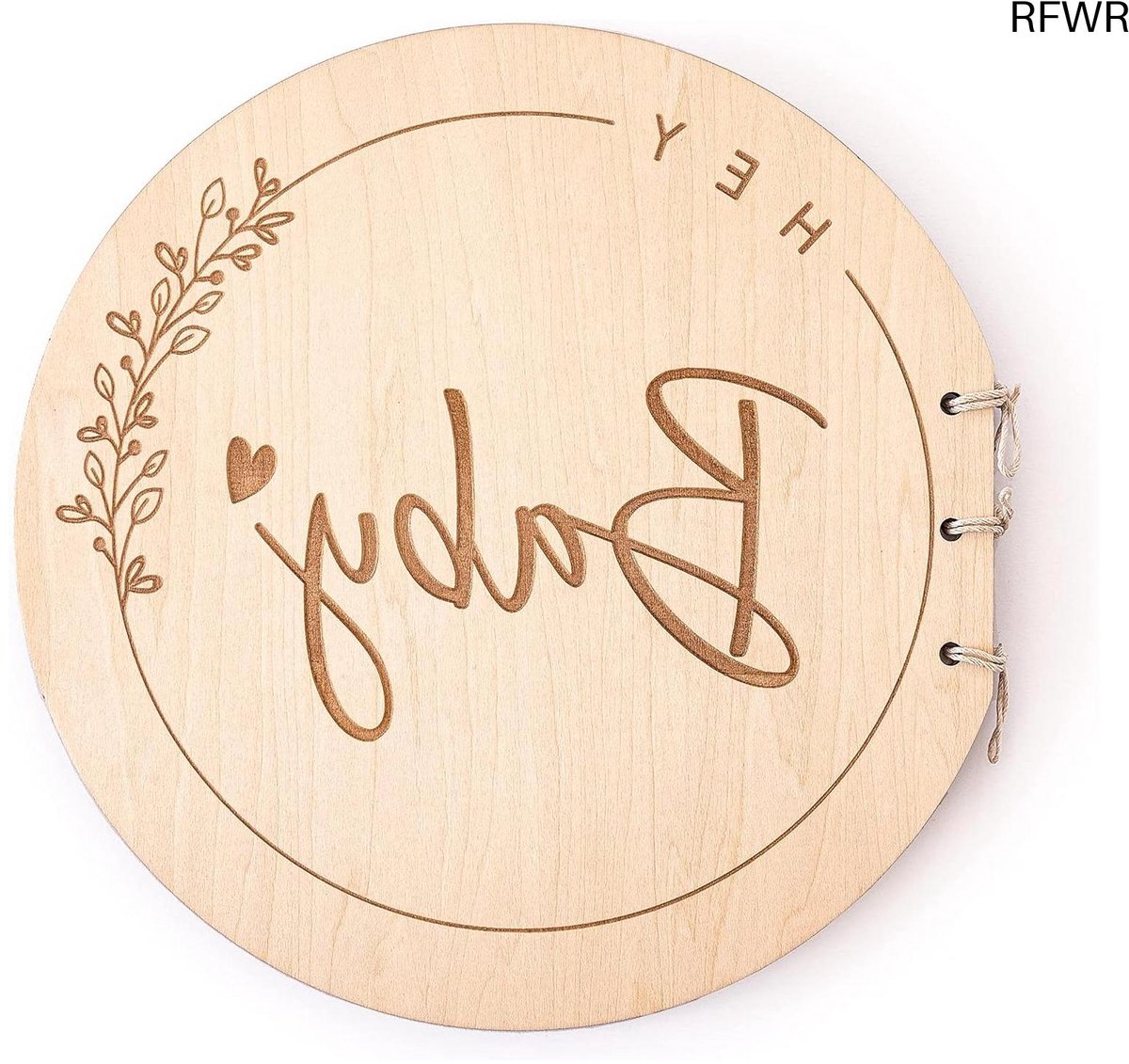  ® Houten Gastenboek voor Babyshower - Herinneringsalbum voor Meisjes en Jongens - Perfect Cadeau voor Babyshower