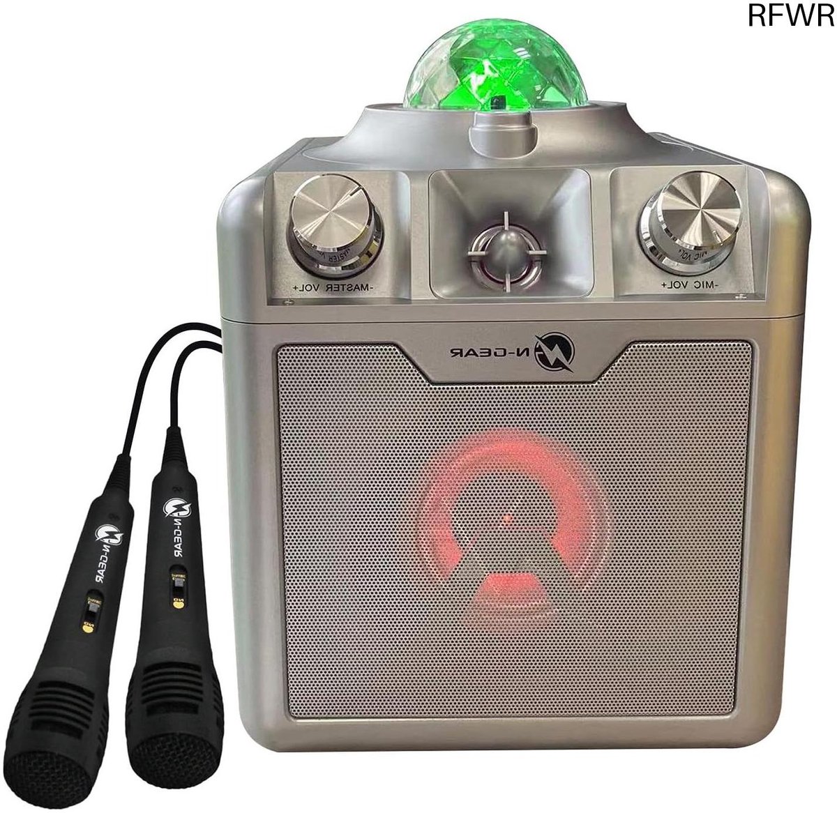 RFWR® Kinderpartybox met Karaoke en Discobal - Bluetooth Muziekbox voor Feesten