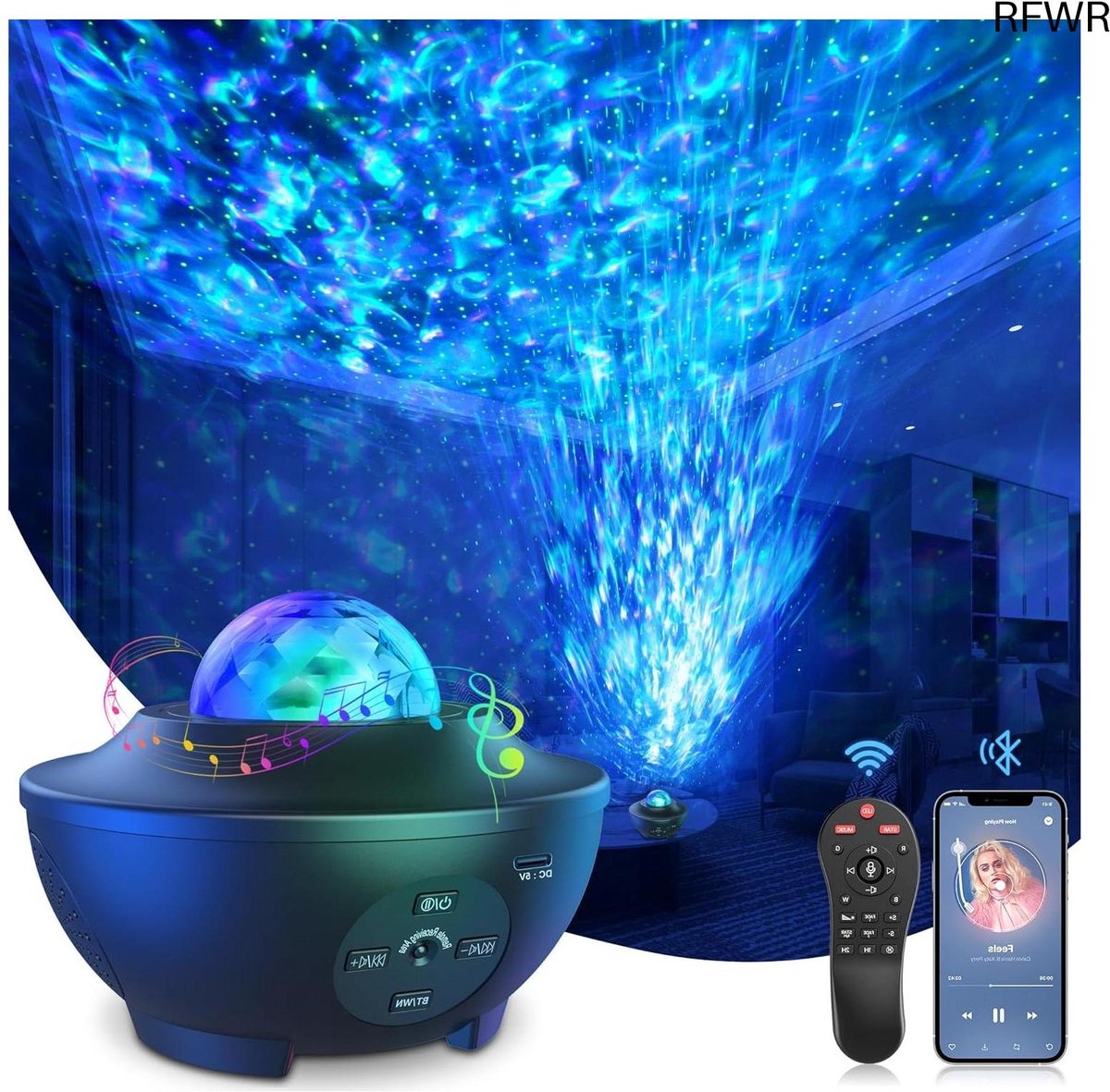RFWR® LED sterrenhemel projector met Bluetooth en afstandsbediening voor kinderen