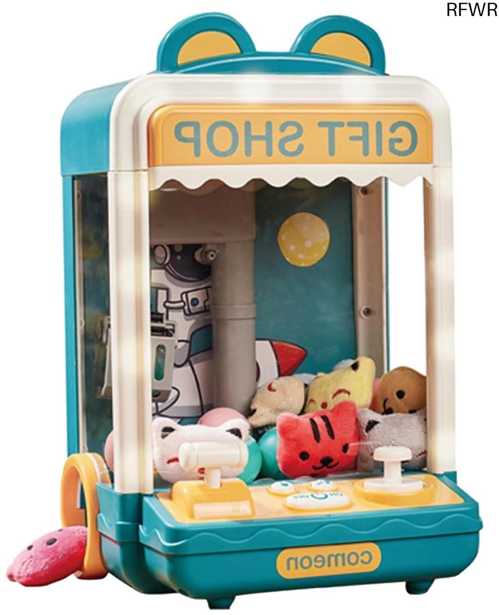 RFWR® Mini Klauwmachine voor Kinderen - Snoepdispenser met Pluche en Capsules - Elektronisch Arcade Speelgoed voor Verjaardagen