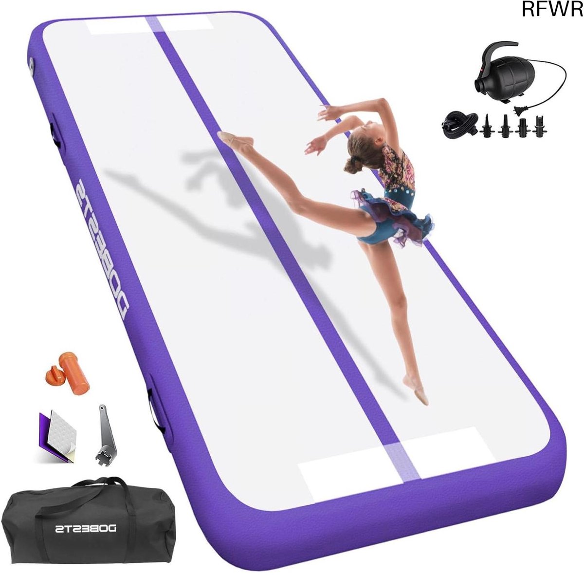 RFWR® Opblaasbare Gymnastiekmat voor Training - 10-20 cm Hoog - Outdoor & Indoor