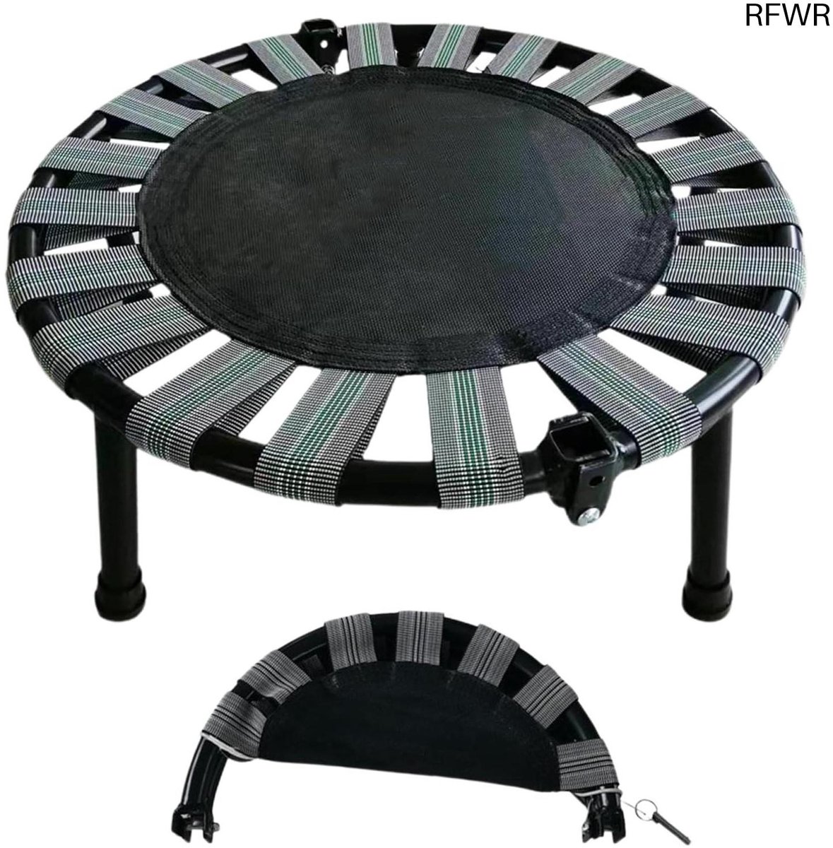 RFWR® Opvouwbare Mini-Trampoline voor Fitness en Oefeningen - Perfect voor Indoor en Thuistraining