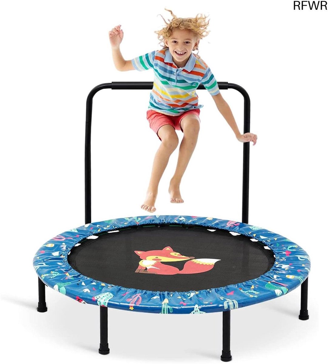 RFWR® Opvouwbare Mini Trampoline voor Kinderen - Veiligheid en Fitness voor Binnen en Buiten