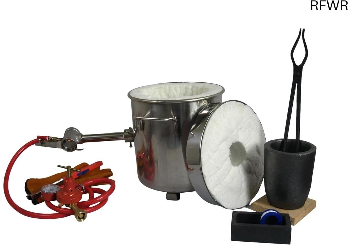  ® Propaansmeltoven 6 kg met accessoires voor metaal smelten