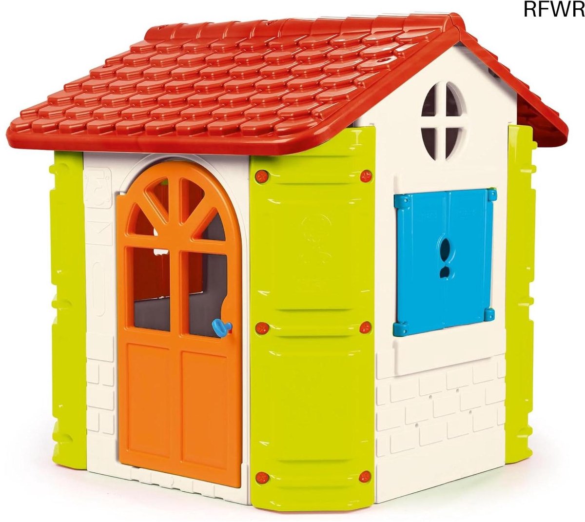 RFWR® Speelhuis voor Kinderen met Vouwdeuren en Ramen - Veilig en Stevig Tuinhuis voor Buiten Spelen