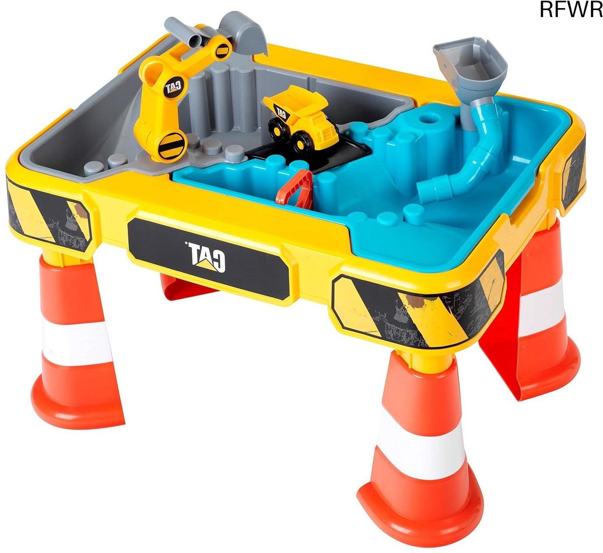 RFWR® Speeltafel voor zand en water met graafarm en kiepwagen voor kinderen vanaf 18 maanden