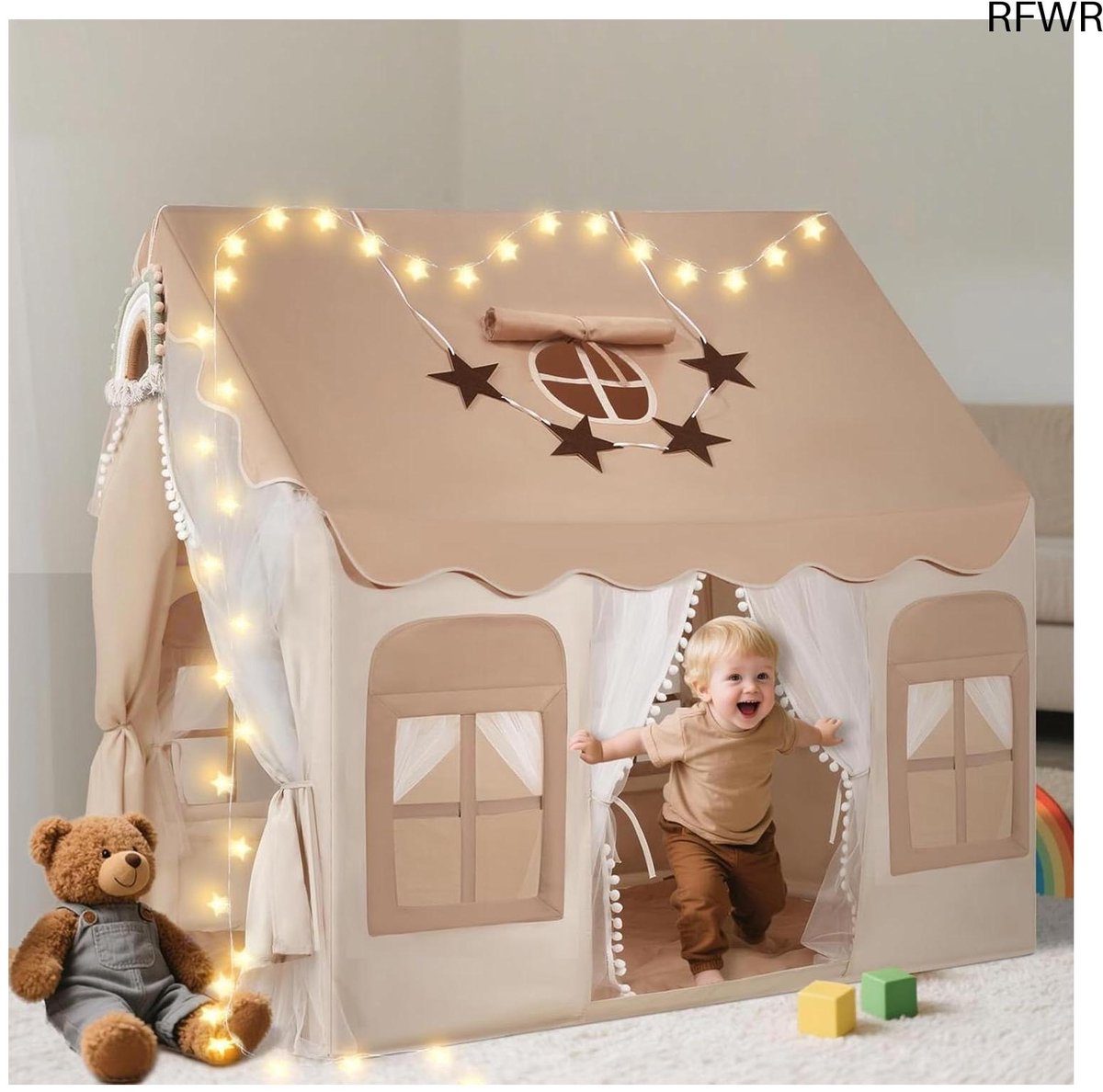 RFWR® Speeltent voor Kinderen met Verlichting en Decoratie - Kindertent voor Binnen