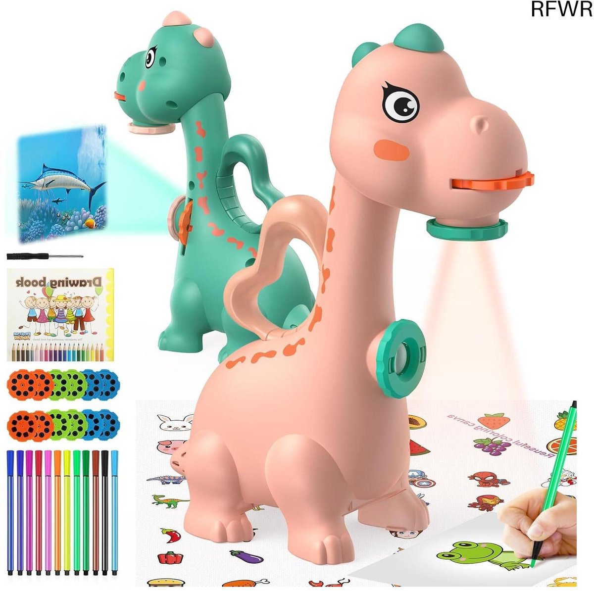 RFWR® Tekenprojector voor Kinderen - 2-in-1 Projectie en Tekenbeleving met 96 Patronen