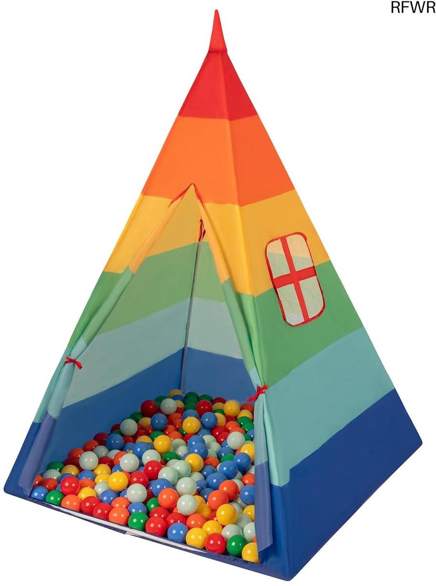 RFWR® Tipi Tent voor Kinderen met 100 Kleurrijke Ballen – Speelhut voor Binnen en Buiten