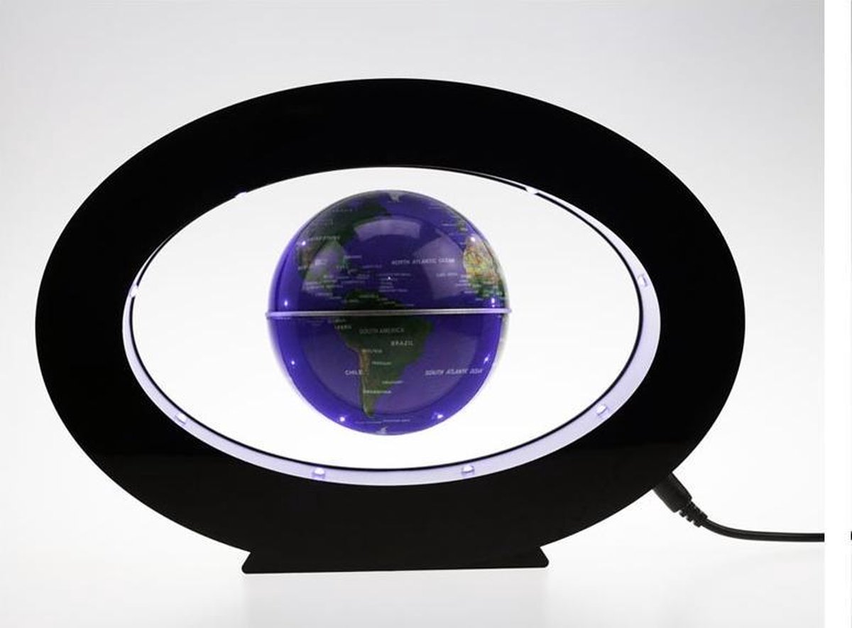 Zwevende   blauw - O Vorm - Met ledverlichting