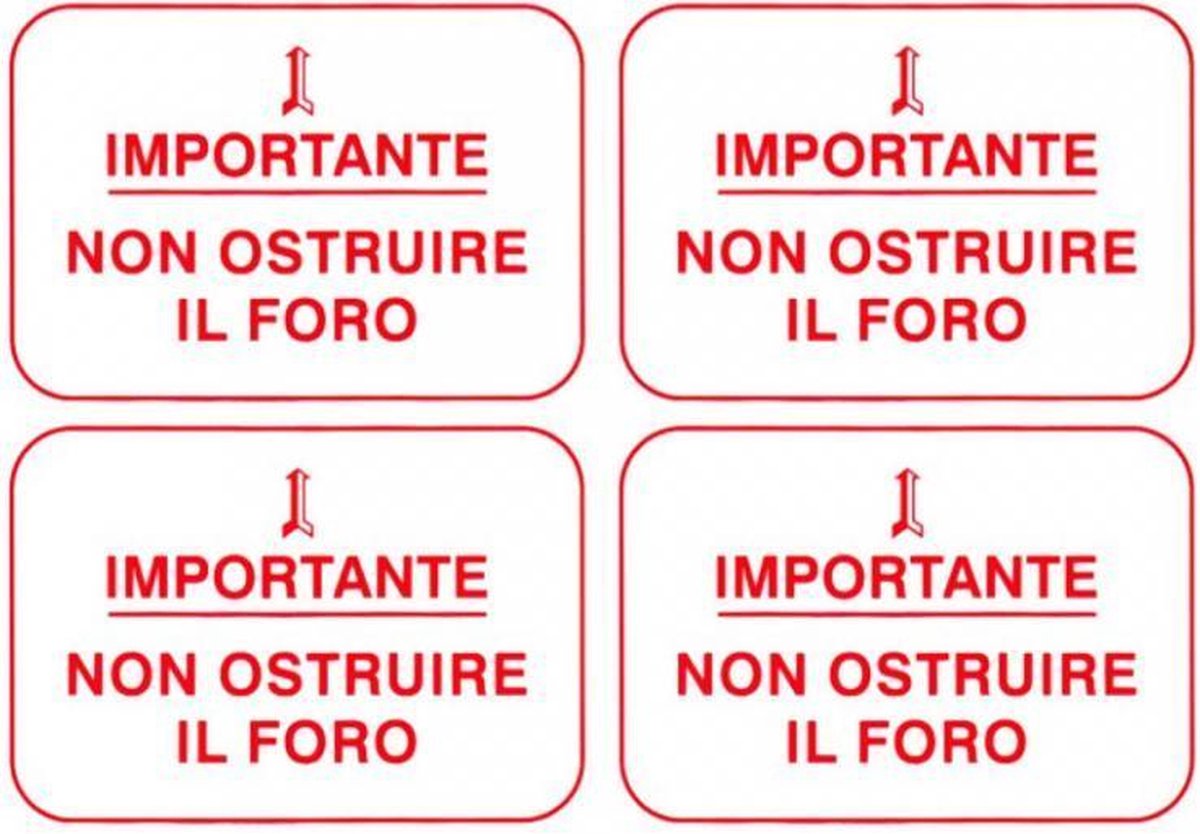 autocollant stickers rms pour auto piaggio 610176m / rood / par 4 nieuw