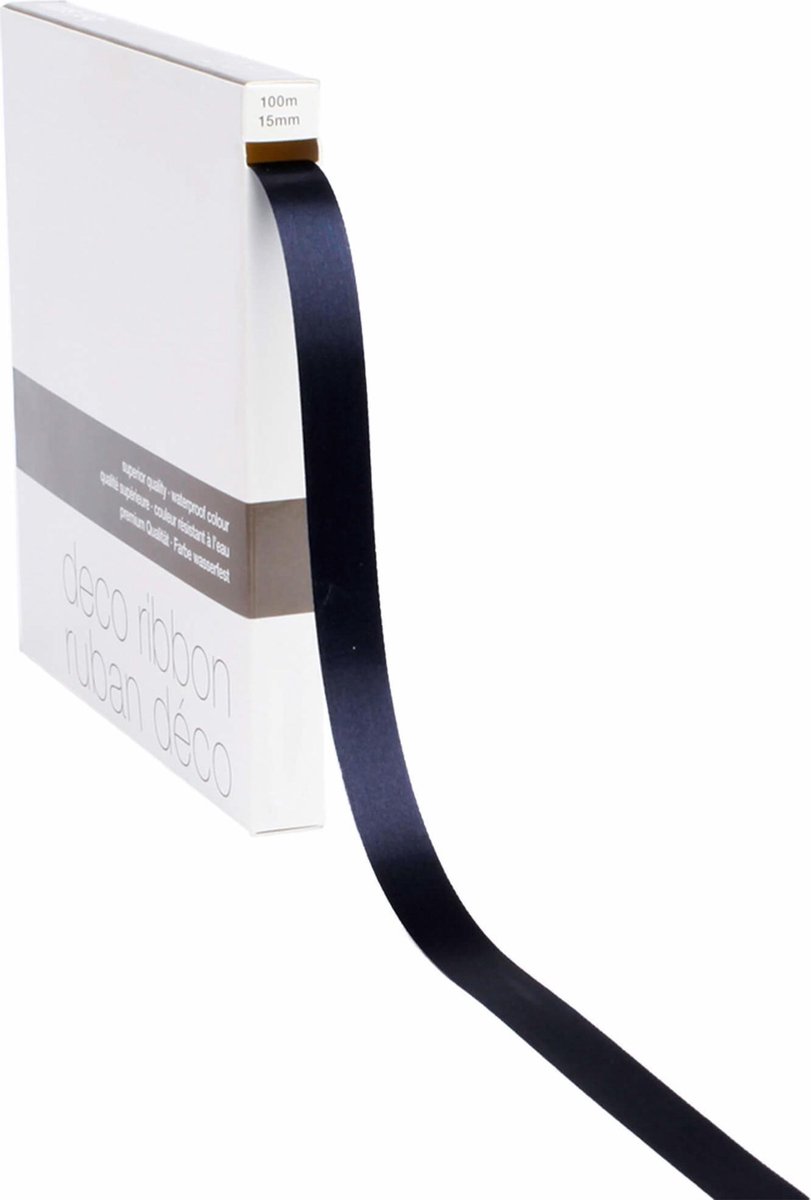 Lint satijn Navy Blauw MEDIUM (15mm x 100m)