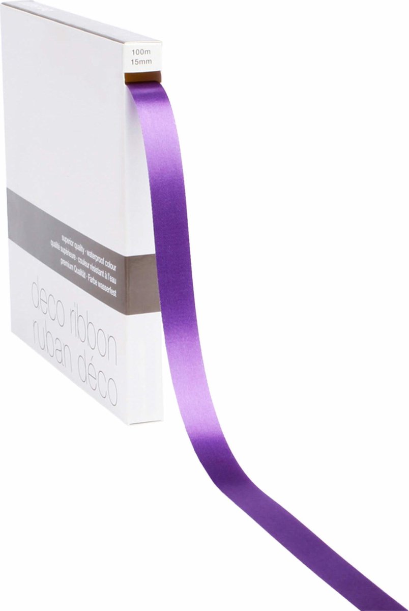 Lint satijn Paars MEDIUM (15mm x 100m)