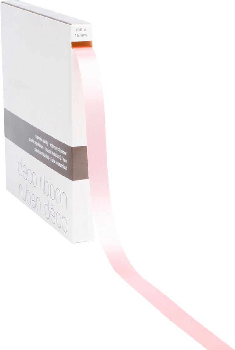 Lint satijn Zacht Roze MEDIUM (15mm x 100m)