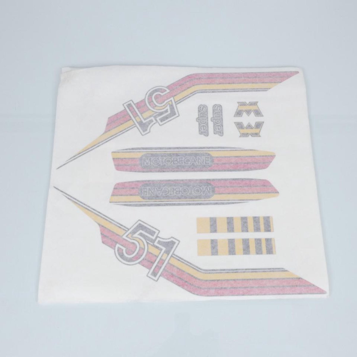 planche 10 autocollant sticker rouge jaune oranje pour mobylette mbk 51 super